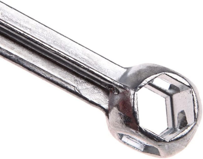 SaiDian 2Pcs Dog Bone Hexagon Wrench Mini Pocket Wrench Bicycle Repair Tool Metal Bicycle Spanner 6-12mm Hexagon Holes Silver Multi-Tool - Image 4